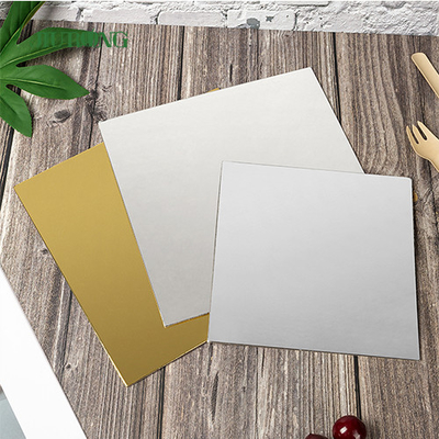 Blanco y color oro disponibles del tablero de la torta del cuadrado del MDF