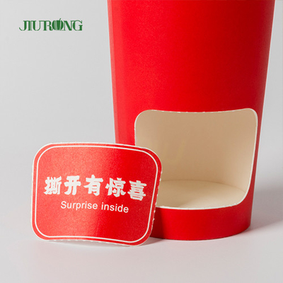 taza acanalada biodegradable de papel de la ondulación 16oz con la tapa del PLA
