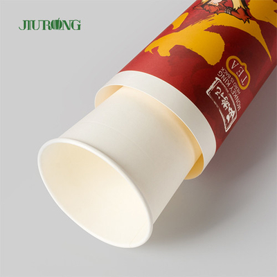 taza acanalada biodegradable de papel de la ondulación 16oz con la tapa del PLA