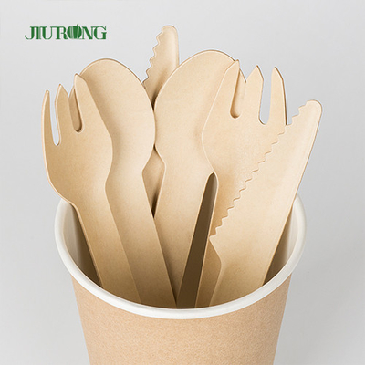 Sistema disponible biodegradable de encargo de la cuchara de la bifurcación del cuchillo del bagazo de la caña de azúcar de los platos y cubiertos de los cubiertos