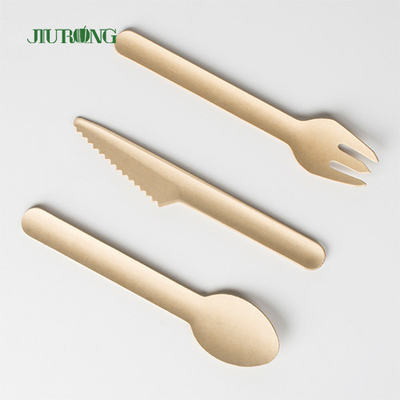 Sistema disponible biodegradable de encargo de la cuchara de la bifurcación del cuchillo del bagazo de la caña de azúcar de los platos y cubiertos de los cubiertos