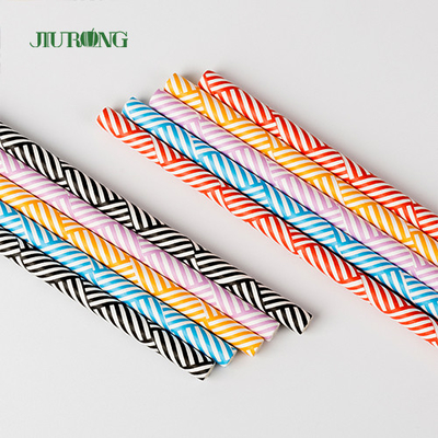 Papel biodegradable disponible colorido que bebe a Straw Striped Pattern Food Grade