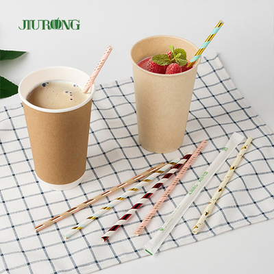 Kraft biodegradable comercial Straw For Christmas Party de papel