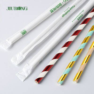 Kraft biodegradable comercial Straw For Christmas Party de papel