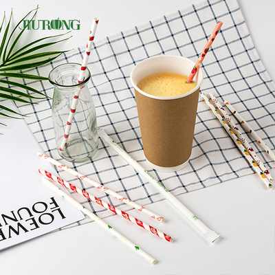 La paja de papel degradable amistosa de Eco envolvió individualmente las pajas de beber de papel