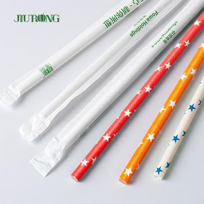 FDA Dot Printing Stripe Paper Straw para las alimentaciones para llevar