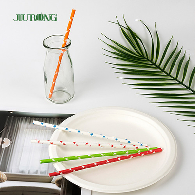 FDA Dot Printing Stripe Paper Straw para las alimentaciones para llevar