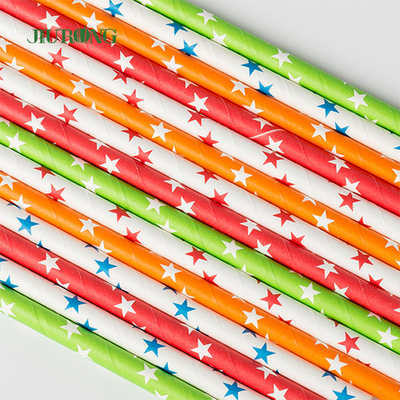 FDA Dot Printing Stripe Paper Straw para las alimentaciones para llevar