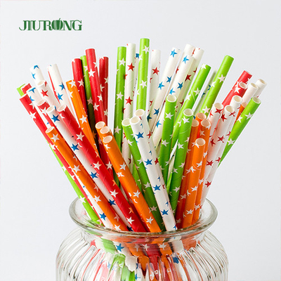 FDA Dot Printing Stripe Paper Straw para las alimentaciones para llevar