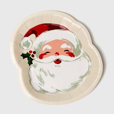 Forma especial disponible de Santa Claus Christmas Party Supplies Set de la placa de papel del FDA