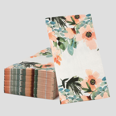 Fuentes disponibles del banquete de boda de la servilleta de papel de la impresión de la flor de encargo de la moda