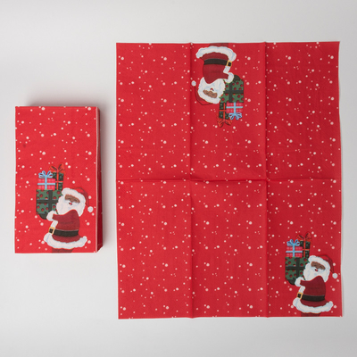 Servilleta disponible biodegradable de Santa Claus Christmas Theme Party Paper de los cubiertos de LFGB