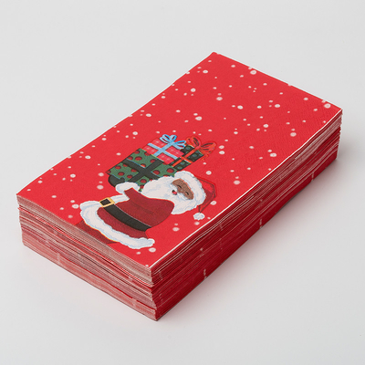 Servilleta disponible biodegradable de Santa Claus Christmas Theme Party Paper de los cubiertos de LFGB