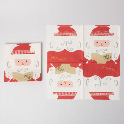 Sistema de encargo de las fuentes de Santa Claus Christmas Paper Napkins Party de la impresión
