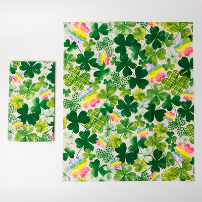 Fuentes biodegradables del partido del tema del día de fiesta de la servilleta de papel del diseño del trébol de Partysprite