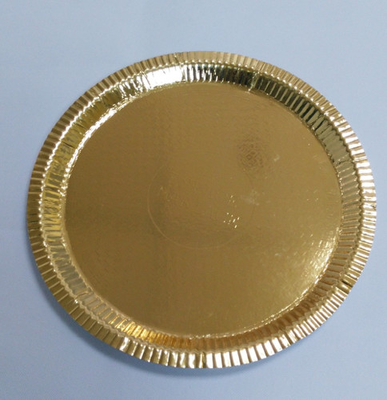 El papel biodegradable disponible de la categoría alimenticia platea el oro redondo para el restaurante