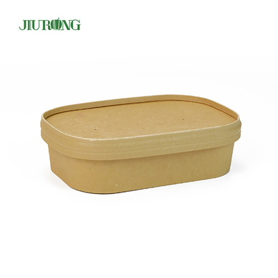 Categoría alimenticia del cuenco 1500ml para llevar de papel reciclable impermeable para la ensalada