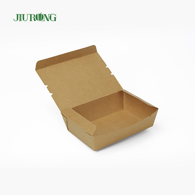Caja desechable biodegradable de papel para alimentos 900ml reciclable