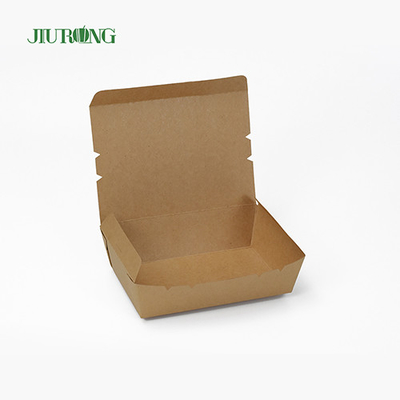 Caja desechable biodegradable de papel para alimentos 900ml reciclable