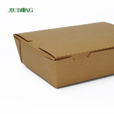 Caja desechable biodegradable de papel para alimentos 900ml reciclable