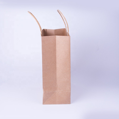 Impresión amistosa ecológica modificada para requisitos particulares del logotipo de Eco 280m m de la bolsa de papel de la manija plana
