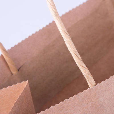 Impresión amistosa ecológica modificada para requisitos particulares del logotipo de Eco 280m m de la bolsa de papel de la manija plana