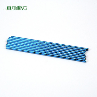 El azul cubrió el logotipo biodegradable de Straw Disposable Straight Tube Custom del papel