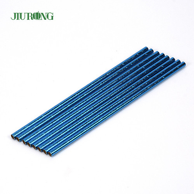 El azul cubrió el logotipo biodegradable de Straw Disposable Straight Tube Custom del papel