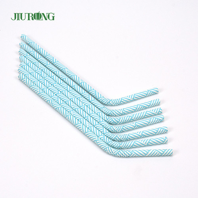 Paja de papel biodegradable disponible azul clara 150m m flexible para la tienda de regalos