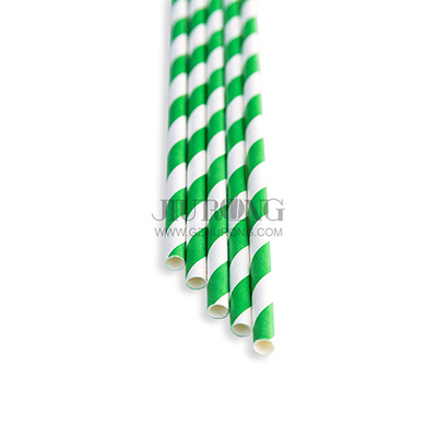 Cóctel Beber Paja De Papel Biodegradable 6*197mm Eco Amigable