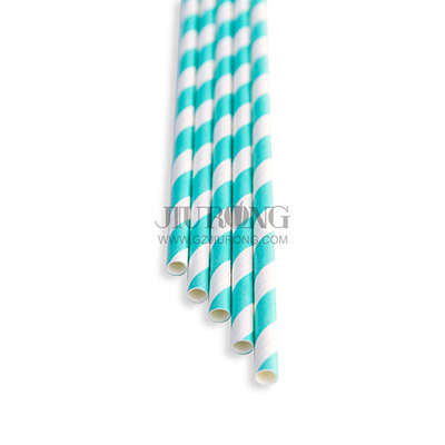 Cóctel Beber Paja De Papel Biodegradable 6*197mm Eco Amigable