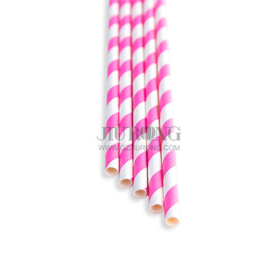 Cóctel Beber Paja De Papel Biodegradable 6*197mm Eco Amigable