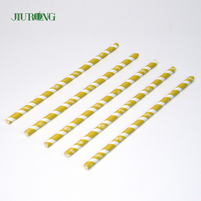 Categoría alimenticia coloreada de las pajitas de beber del papel biodegradable de Kraft 10*250m m