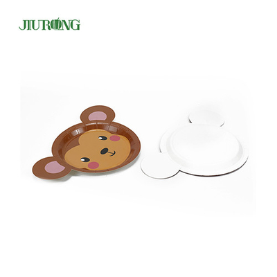 Placas desechables biodegradables de grado alimenticio repujado ecológico de 230 * 230 mm