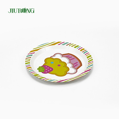El partido biodegradable de la categoría alimenticia platea el plato de papel disponible de los 30cm de la pulgada 9