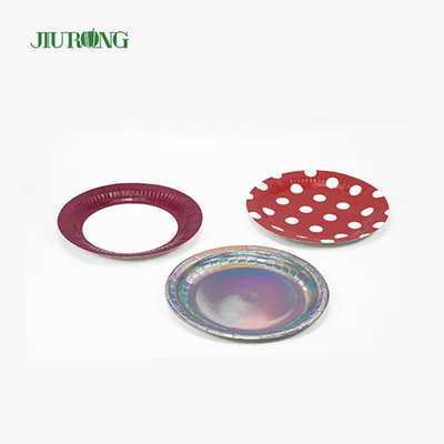 Platos de papel biodegradables de 7 pulgadas