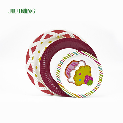 Capa ULTRAVIOLETA impermeable a la grasa biodegradable de las placas de papel del diámetro de Kraft 9inch los 30cm