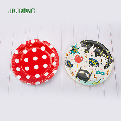 Placas de papel biodegradables desechables personalizadas Eco Friendly 10inch 33cm dia