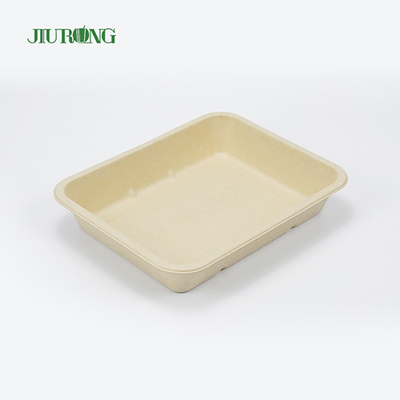 Caja de comida de bagazo de caña de azúcar sostenible impresa Papel impermeable a la grasa
