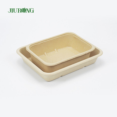 Caja de comida de bagazo de caña de azúcar sostenible impresa Papel impermeable a la grasa