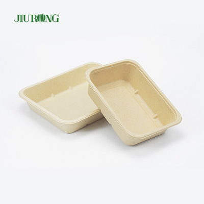 Caja de comida de bagazo de caña de azúcar sostenible impresa Papel impermeable a la grasa