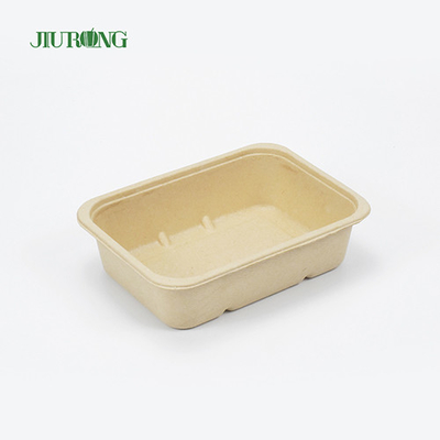Caja de comida de bagazo de caña de azúcar sostenible impresa Papel impermeable a la grasa