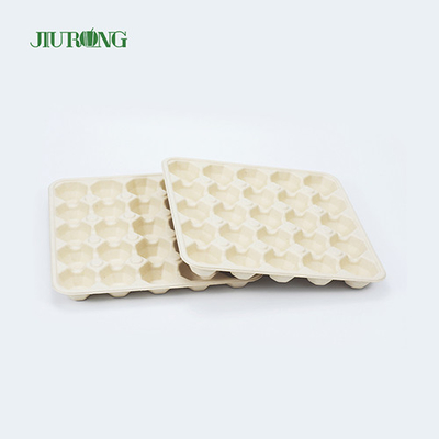 Bandeja biodegradable reciclada del huevo del envase de comida de la caña de azúcar del papel a prueba de grasa