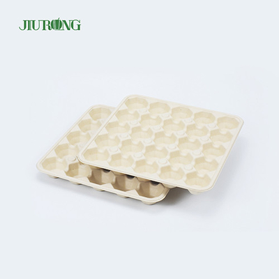 Bandeja biodegradable reciclada del huevo del envase de comida de la caña de azúcar del papel a prueba de grasa