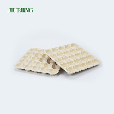 Bandeja biodegradable reciclada del huevo del envase de comida de la caña de azúcar del papel a prueba de grasa