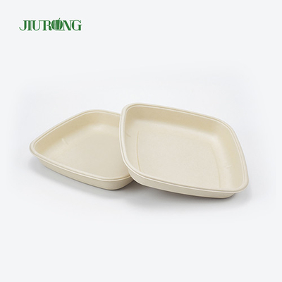 Platos desechables de papel de caña de azúcar para llevar bagazo biodegradables