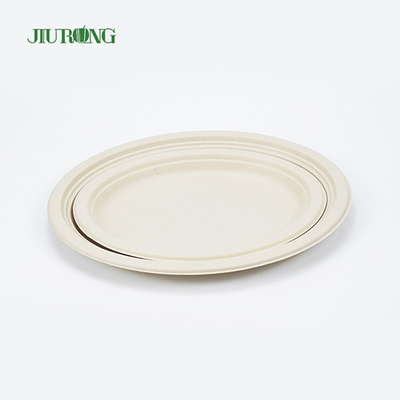 Envase impermeable de la comida de la caña de azúcar 7inch los 23cm Dia para el bocadillo de la galleta