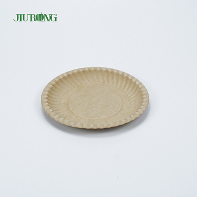 Placa redonda amistosa biodegradable reciclable de Eco del envase de comida de la caña de azúcar 258m m