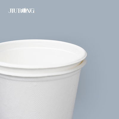 Tazas de café de papel biodegradables acanaladas blancas 10oz 12oz de una sola pared
