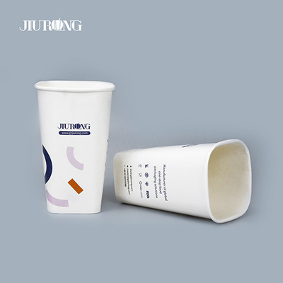 Vasos de papel biodegradables compostables